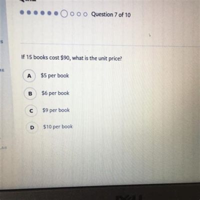 If 15 Books Cost $90, What is the Unit Price? - A Detailed Analysis